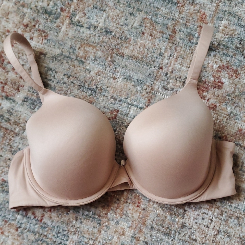 Victoria's Secret Blush Nude Bra 36c Lined Perfect Coverage